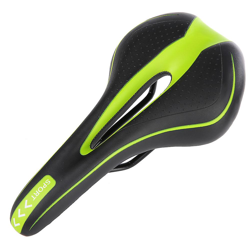 Mountain Road Bike Soft Seat Breathable Shockproof Saddle Replacement Bicycle Accessory (green)