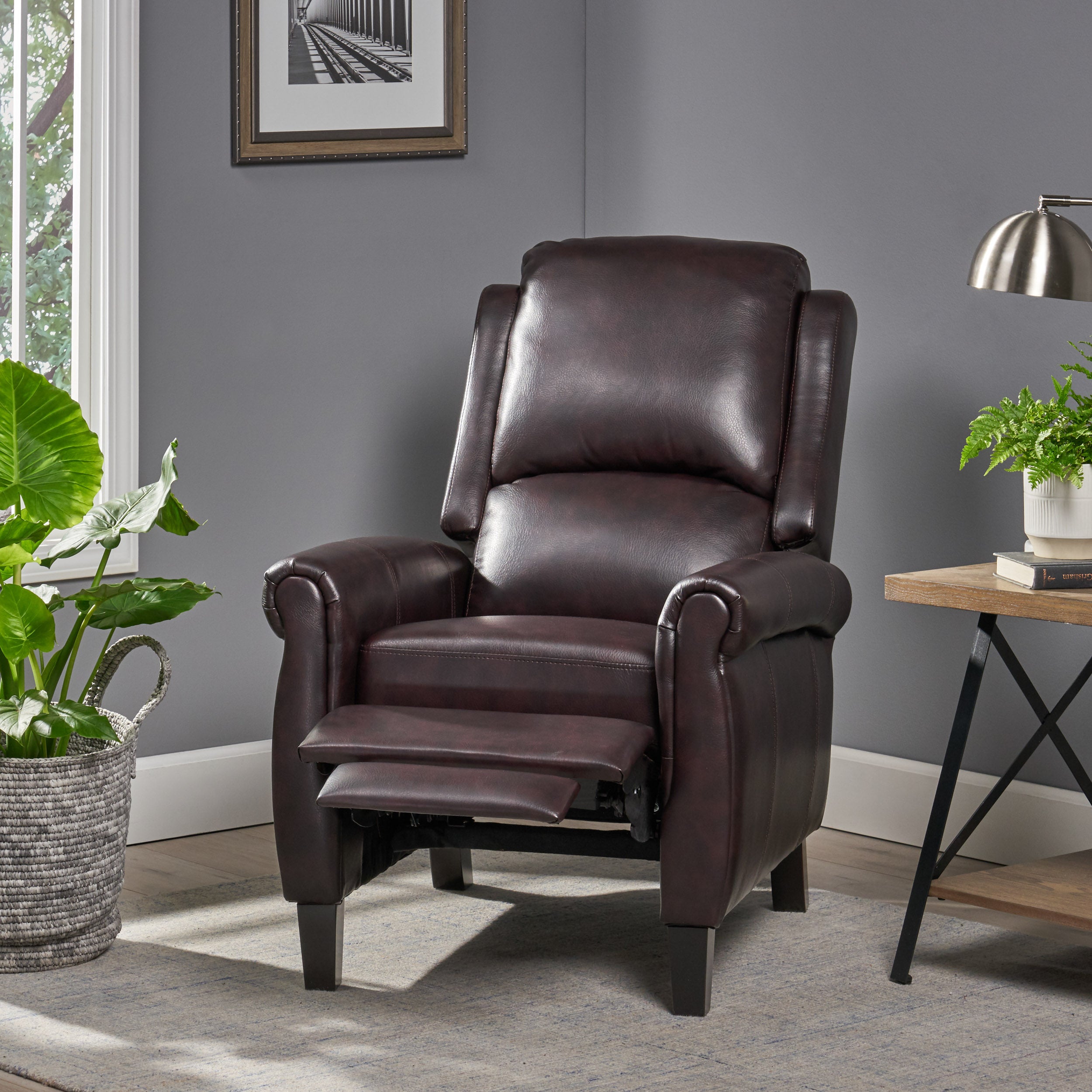 Memphis PU Leather Recliner Club Chair