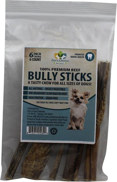 Pet's Choice Naturals Bully Sticks 6\