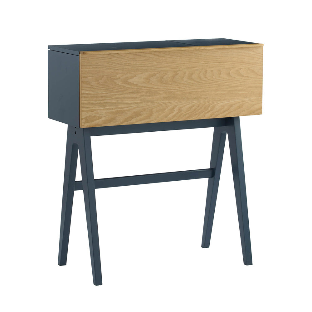 VALEN Study Desk 96cm - Blue Space & Oak