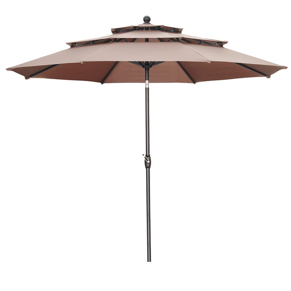 Ainfox 10ft Patio Umbrella 3 tier Outdoor Umbrella (No Base)