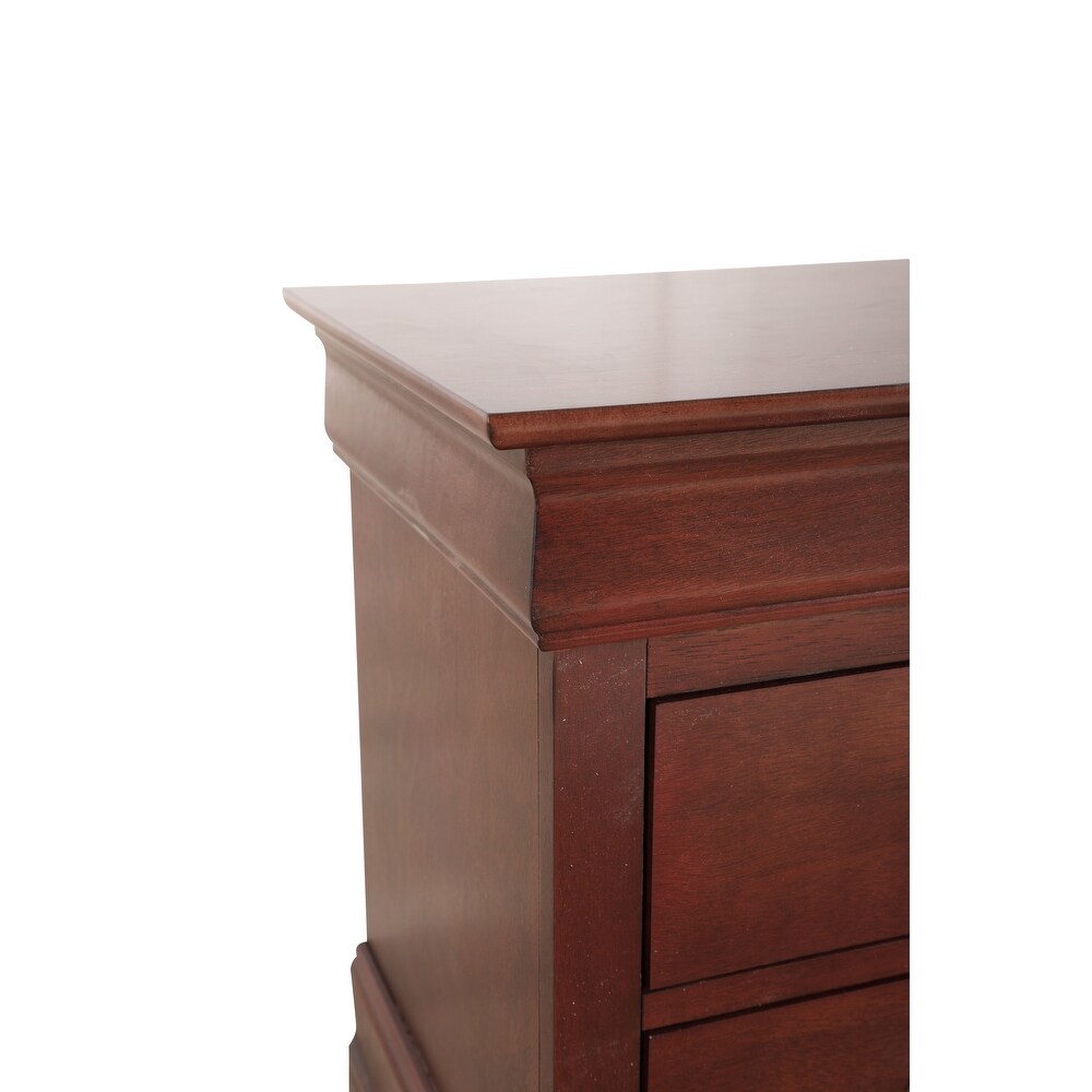 Louis Phillipe 2 drawer Wooden Nightstand