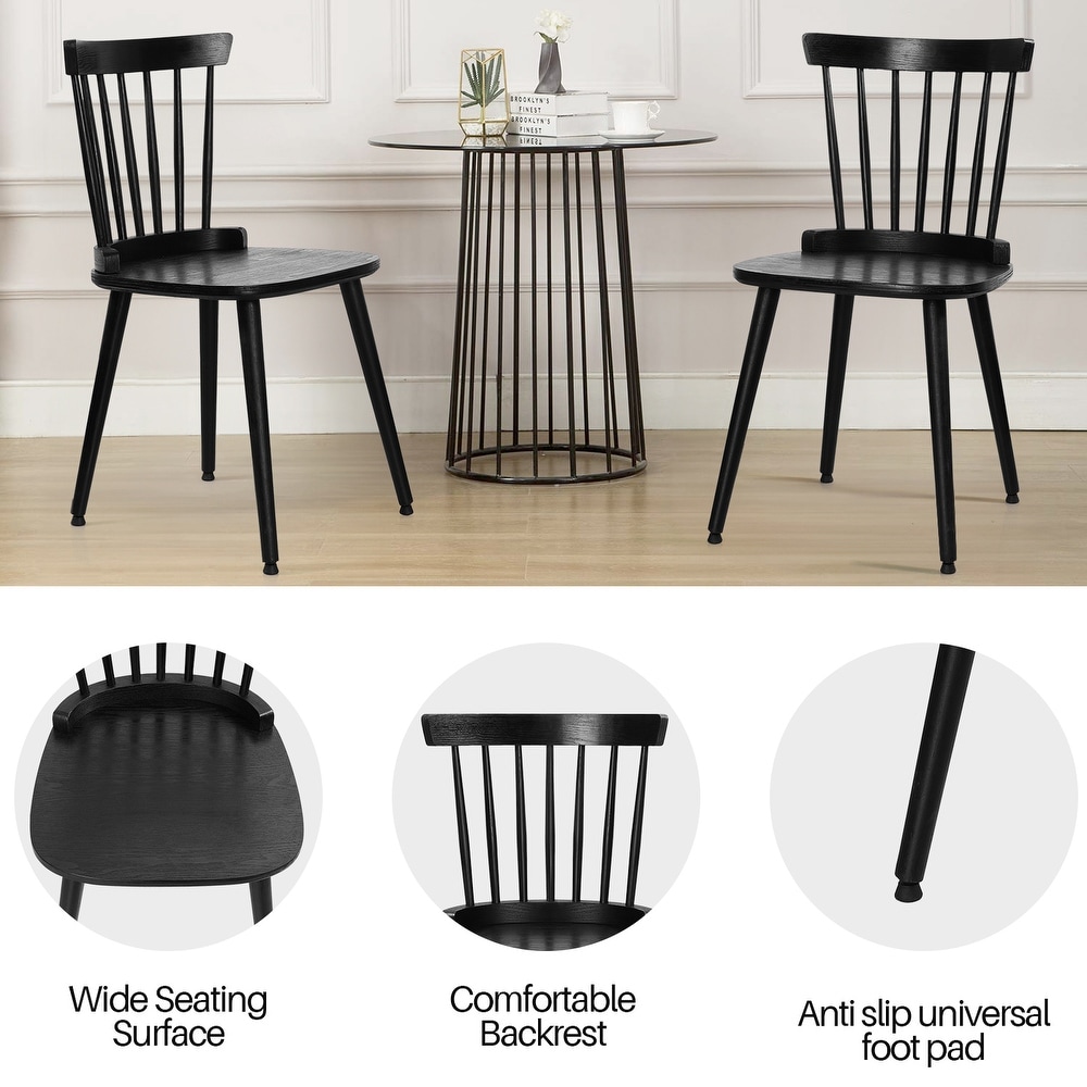 Farmhouse Windsor Dining Chairs with Spindle Back   33.3\