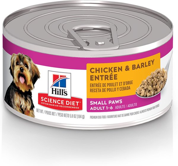 Hill's Science Diet Adult Small Paws Chicken and Barley Entree Canned Dog Food