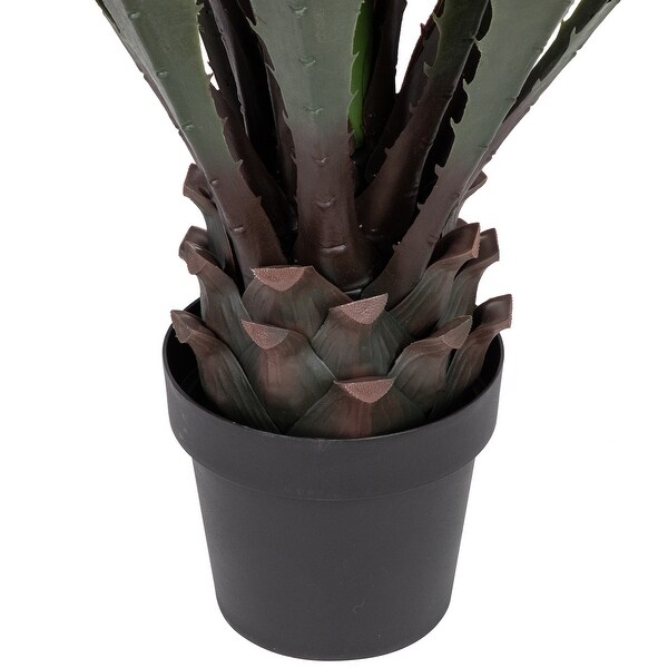 real touch™️ artificial agave succulent plant in black pot 43