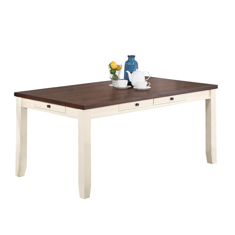 Classic Rectangular Dining Table with Pull out Drawers