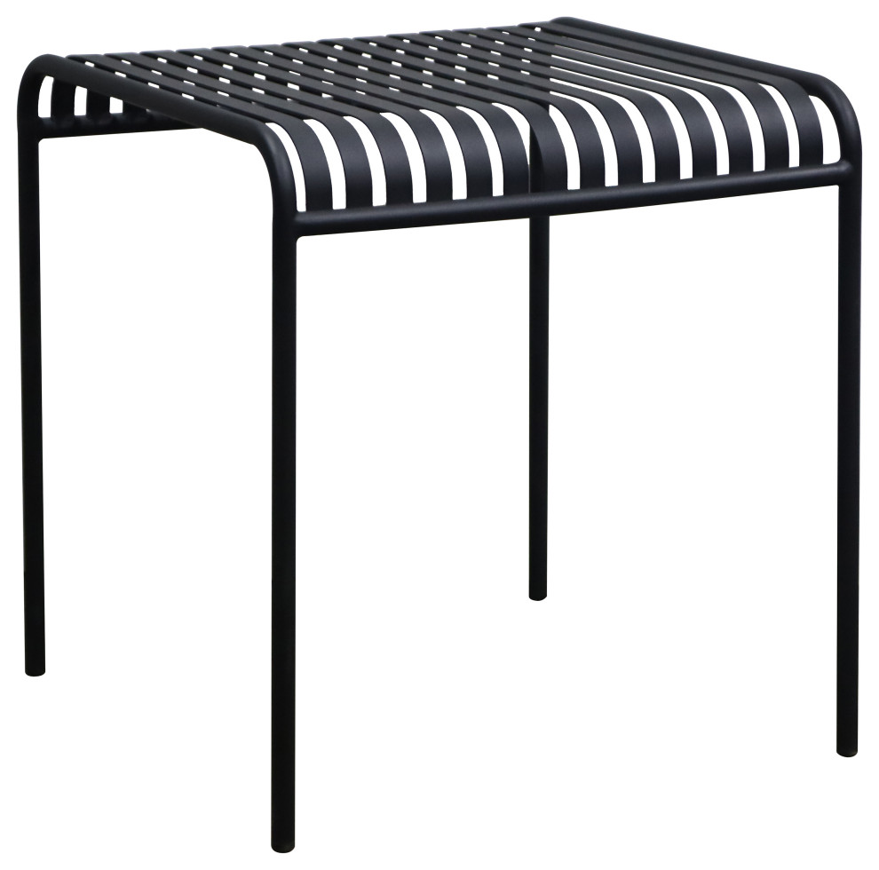 Enid Outdoor Table  Black   Transitional   Outdoor Dining Chairs   by Euro Style  Houzz