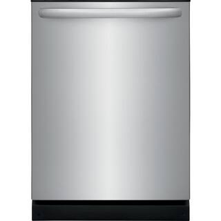 Frigidaire 24 in Top Control Built in Tall Tub Dishwasher with Plastic Tub in Stainless Steel with 4-cycles FDPH4316AS