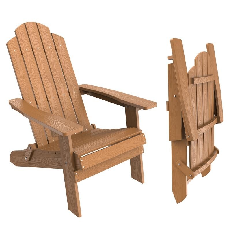 WINSOON  Weather HIPS Outdoor Folding Adirondack Chair Outdoor Garden Patio Chair