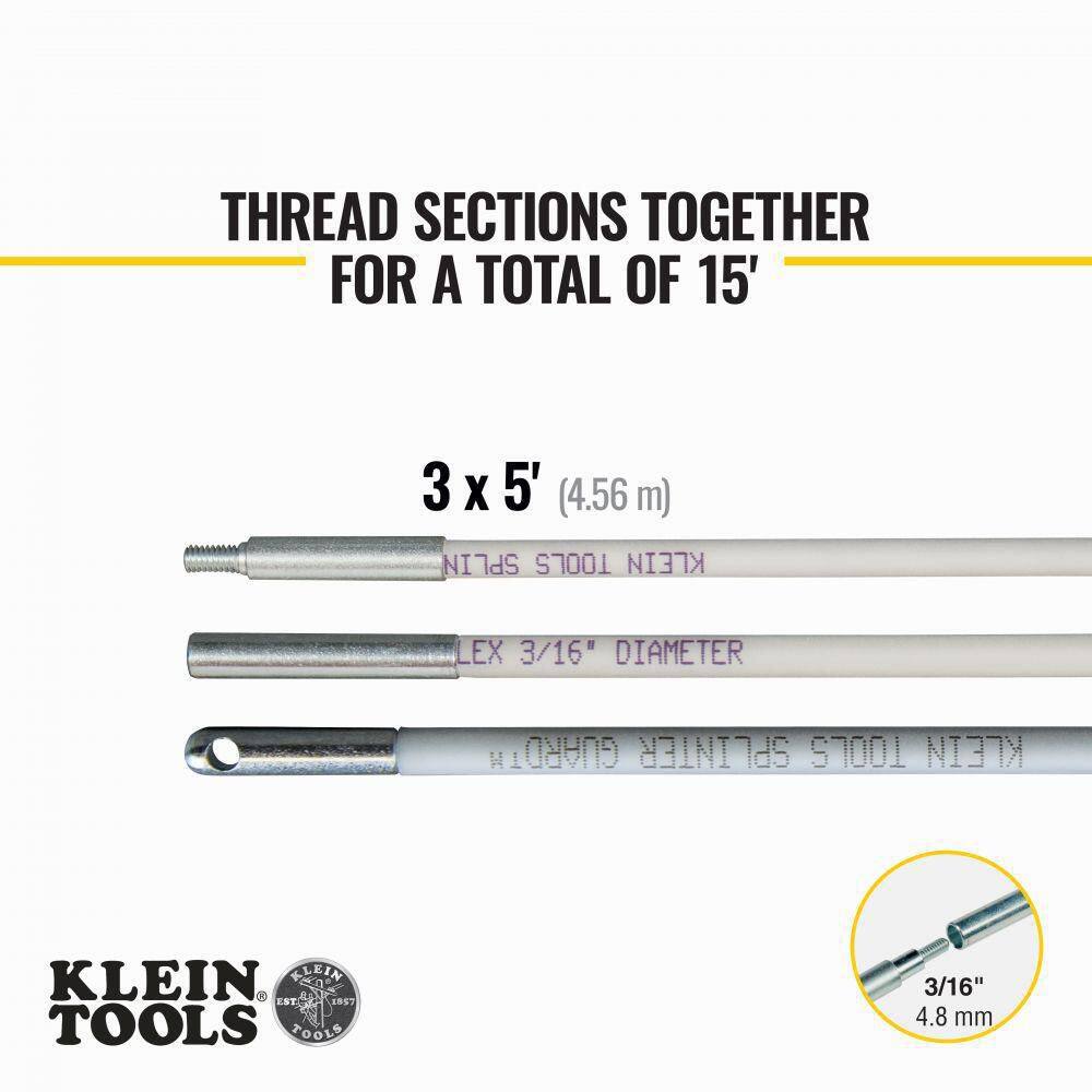 Klein Tools 15 ft. Mid Flex Glow Rod Set 56415