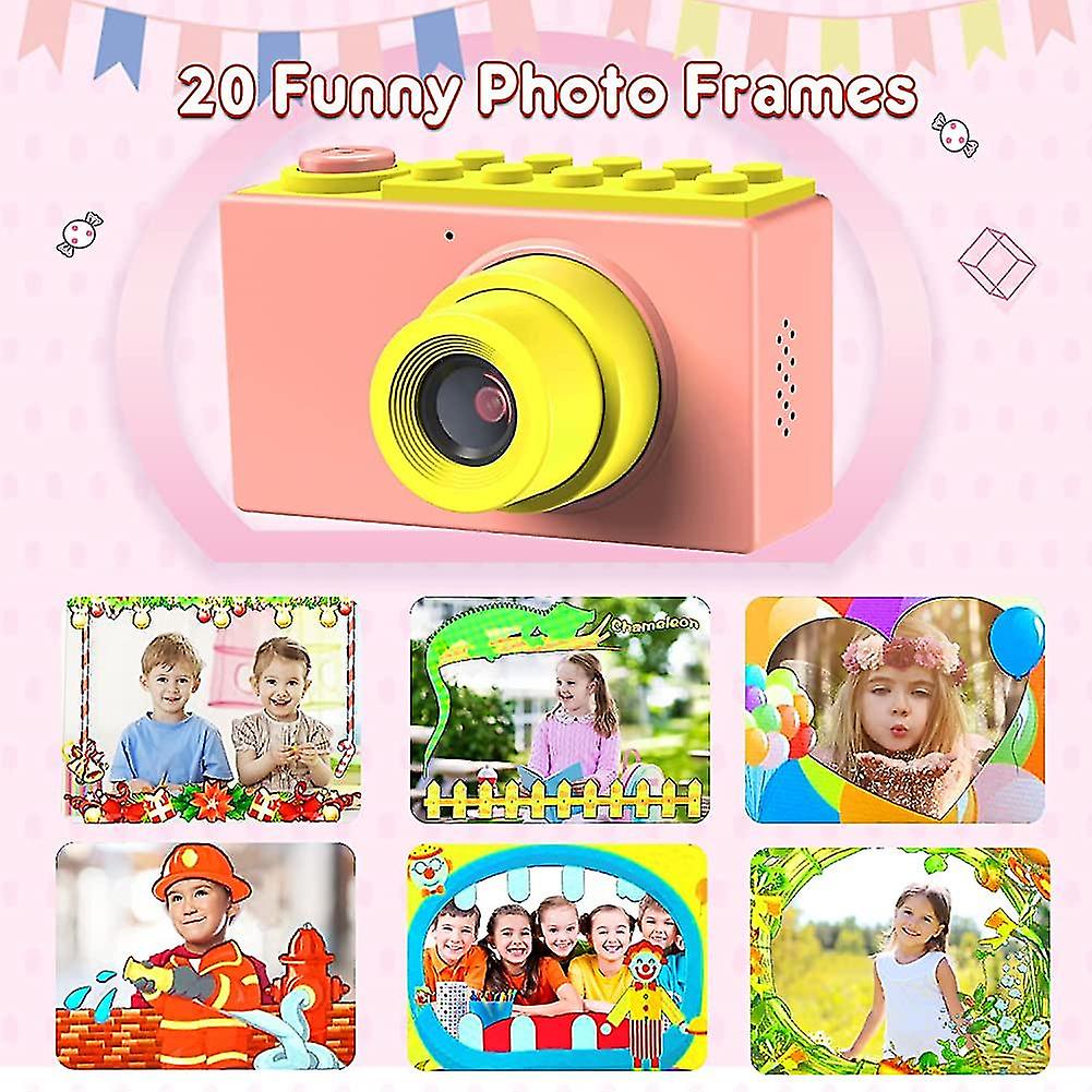 Kids Camera， Video Camera With Tf Card / 4x Digital Zoom / 8mp / 2 Inch Lcd