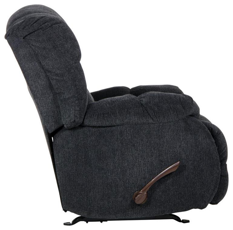 Brock Rocker Recliner in Slate Gray Polyester Chenile Fabric   Transitional   Recliner Chairs   by Homesquare  Houzz