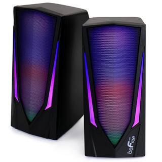 BEFREE SOUND 2.0 Computer Gaming Speakers with LED RGB Lights 985117828M