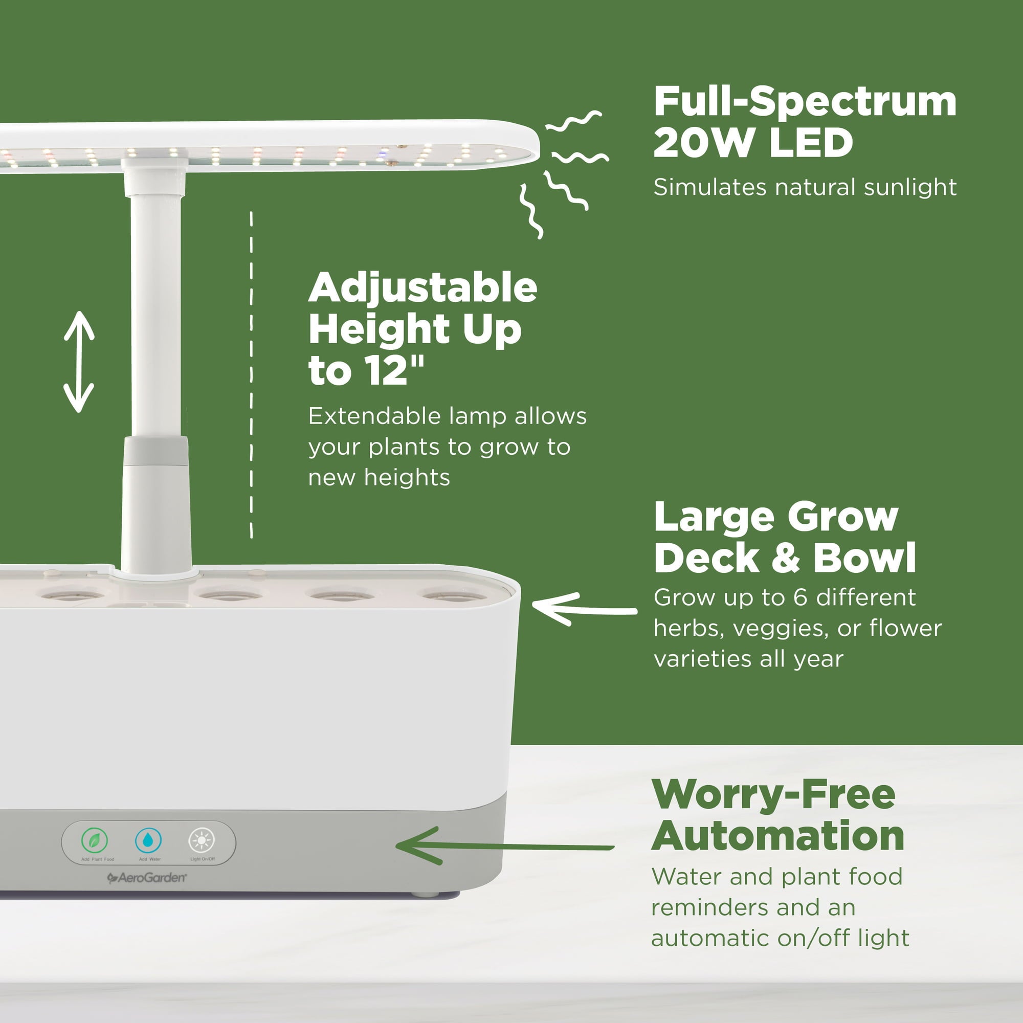 AeroGarden Harvest Slim with Gourmet Herb Seed Pod Kit， Black