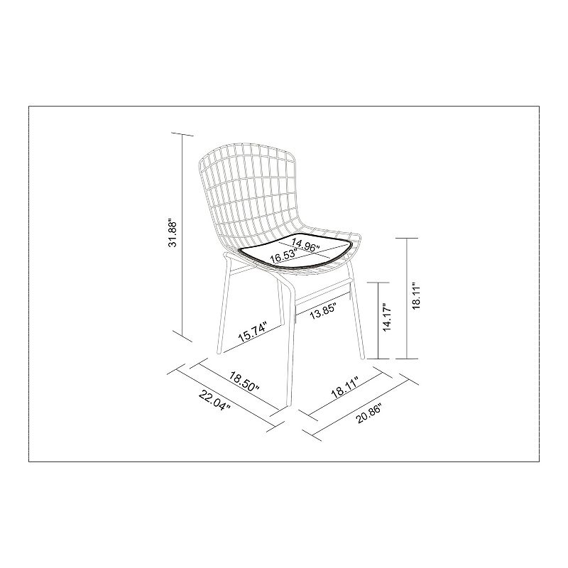 Manhattan Comfort Madeline 2-Piece Chair Set