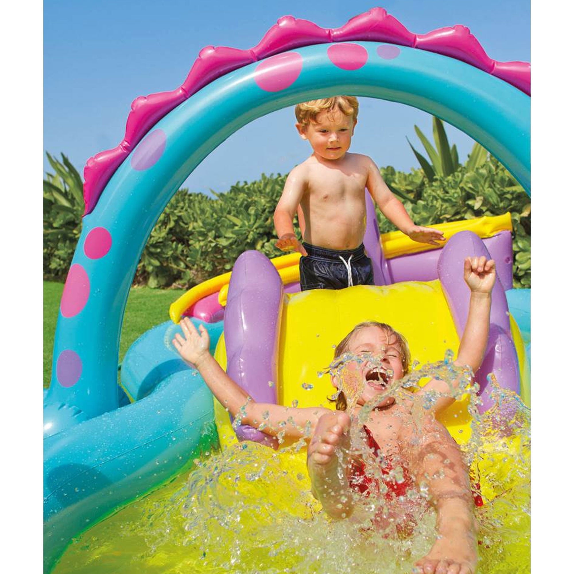 Intex Dinoland Kiddie Inflatable Pool & Inflatable Ocean Backyard Kiddie Pool