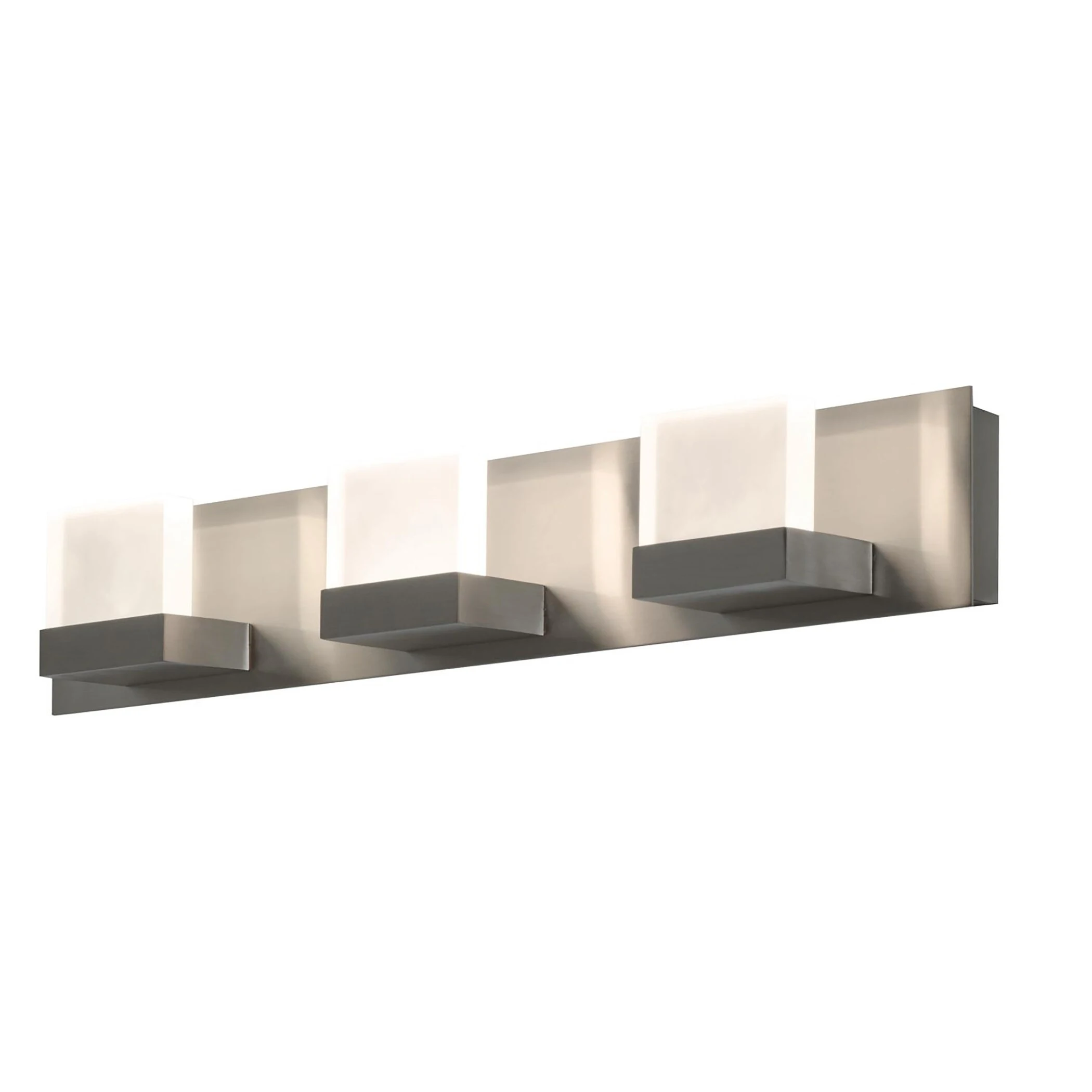 Arlo 3-light ADA Satin Nickel LED 120V Vanity, Frosted Acrylic Shade