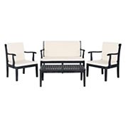 Safavieh Bradbury Indoor / Outdoor Loveseat， Chair and Coffee Table 4-piece Set