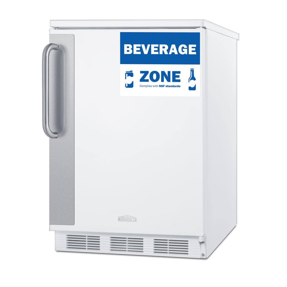 Summit Appliance 5.5 cu. ft. Commercial Refrigerator without Freezer in White FF6W7BZ