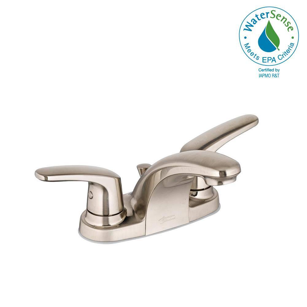 American Standard Colony Pro 4 in Centerset 2Handle LowArc Bathroom Faucet in Brushed Nickel