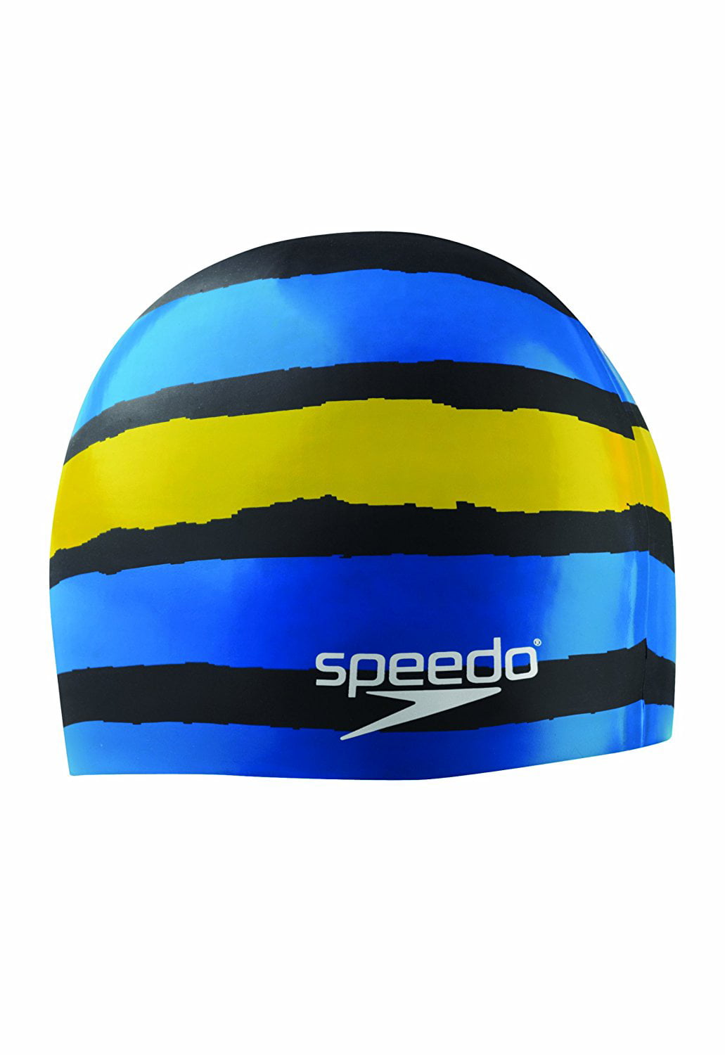 Speedo Silicone 'Flash Forward' Swim Cap, Black/Blue