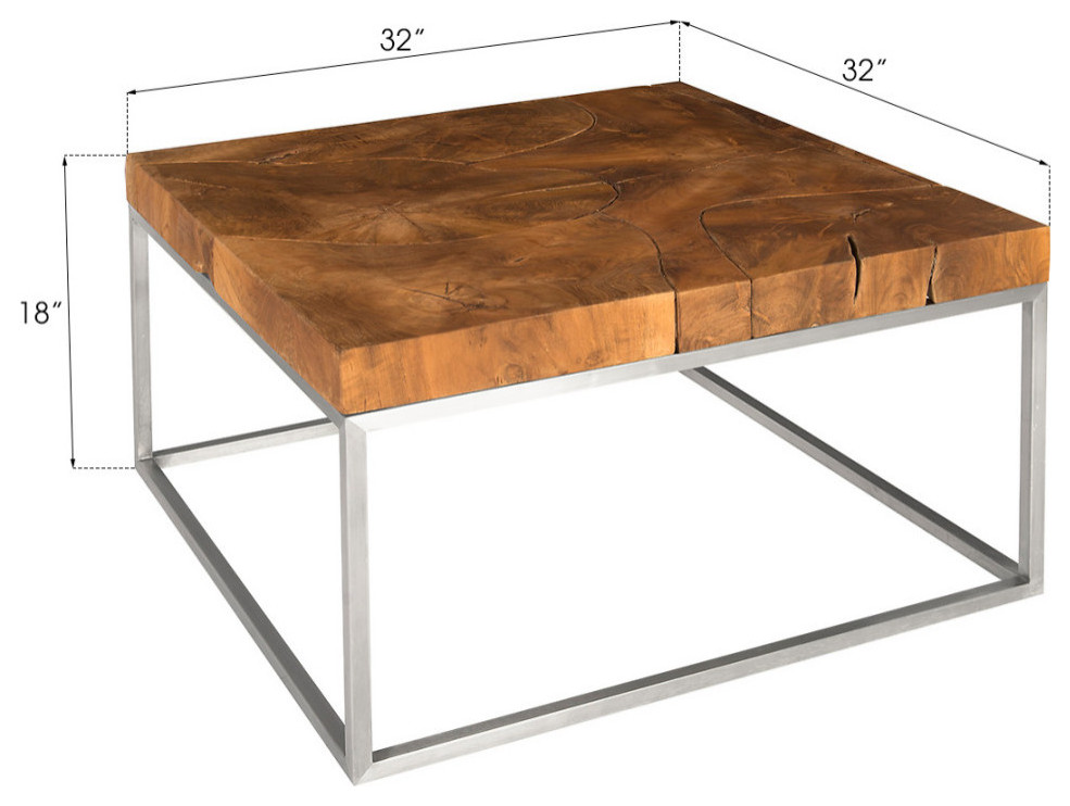 Teak Puzzle Coffee Table   Contemporary   Coffee Tables   by Phillips Collection  Houzz