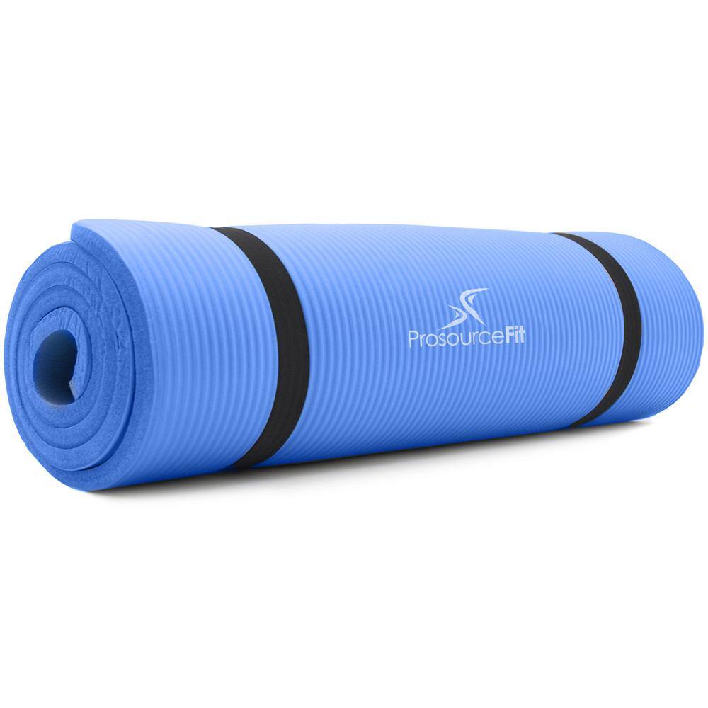 PROSOURCEFIT All Purpose Blue 71 in. L x 24 in. W x 0.5 in. T Thick Yoga and Pilates Exercise Mat Non Slip (11.83 sq. ft.) ps-2002-mat-blue-ffp