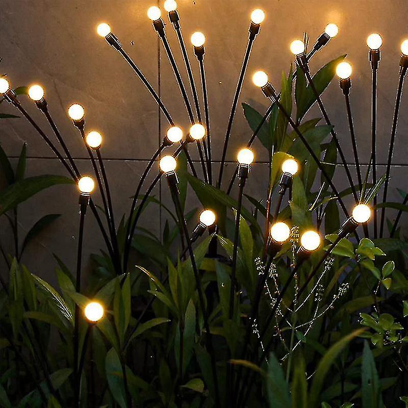 Swaying Solar Lights，10 Led Light Bulbs，decorative Solar Garden Lights，outdoor Waterproof Firefly P