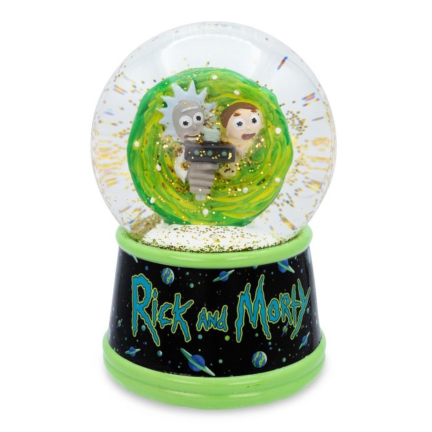 Silver Buffalo Rick And Morty Portal Light up Collectible Snow Globe 6 Inches Tall