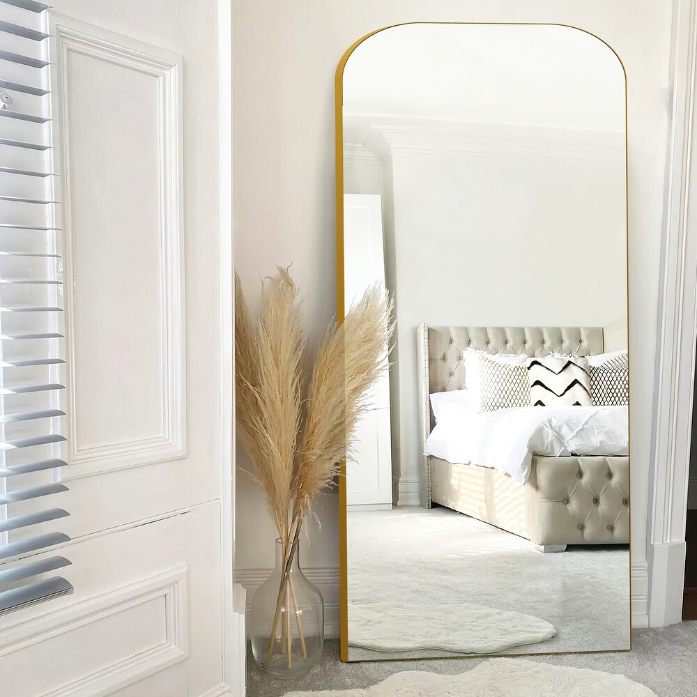 Iron Arch Top Bathroom Mirror Full Length Wall Mirror