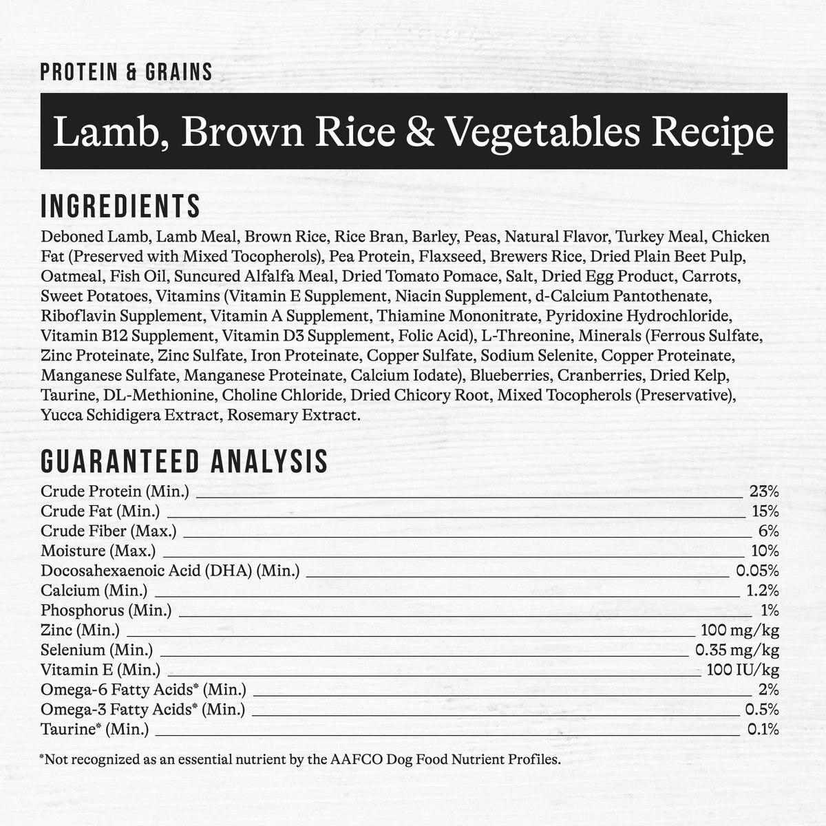 American Journey Protein and Grains Lamb， Brown Rice and Vegetables Recipe Dry Dog Food