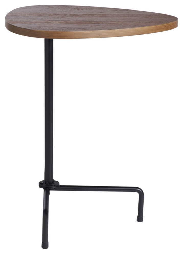 Lurki Tripod Side Table  Walnut/Black   Industrial   Side Tables And End Tables   by Rustic Home Furniture Deco  Houzz