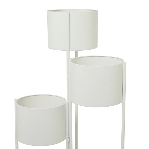 Wide Planter Modern Wood Pot White Cosmoliving By Cosmopolitan