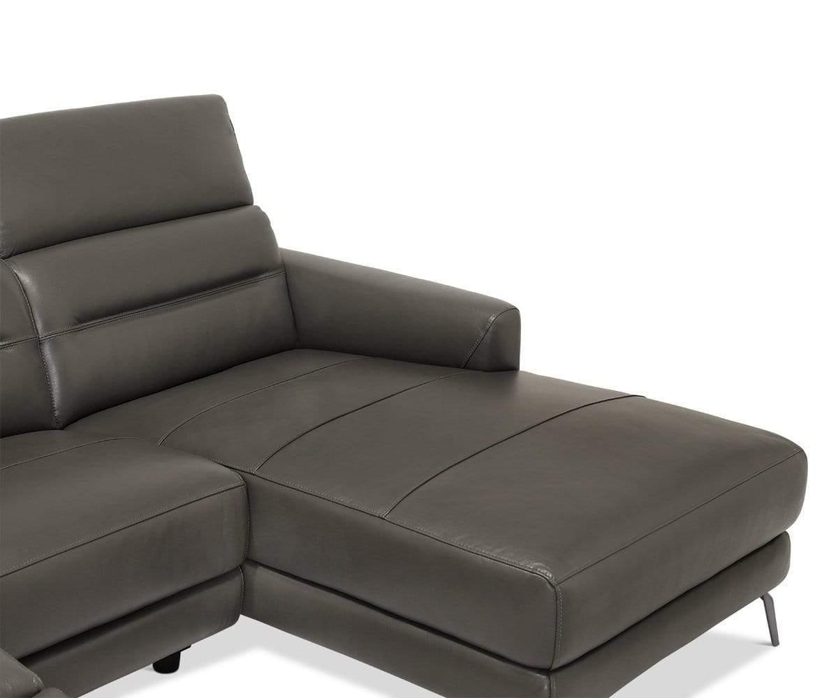 Vetali Leather Power Reclining Right Sectional