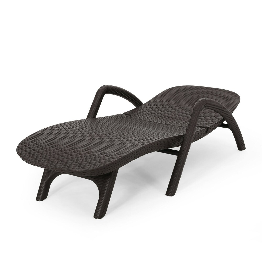 Outdoor Chaise Lounge  Dark Brown