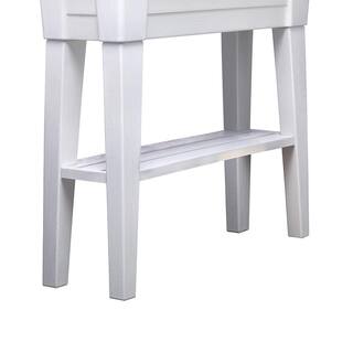 Southern Patio 36 in. x 11.8 in. x 31.5 in. White Plastic 40 Qt. Capacity Large Raised Garden Planter HDR-091349A