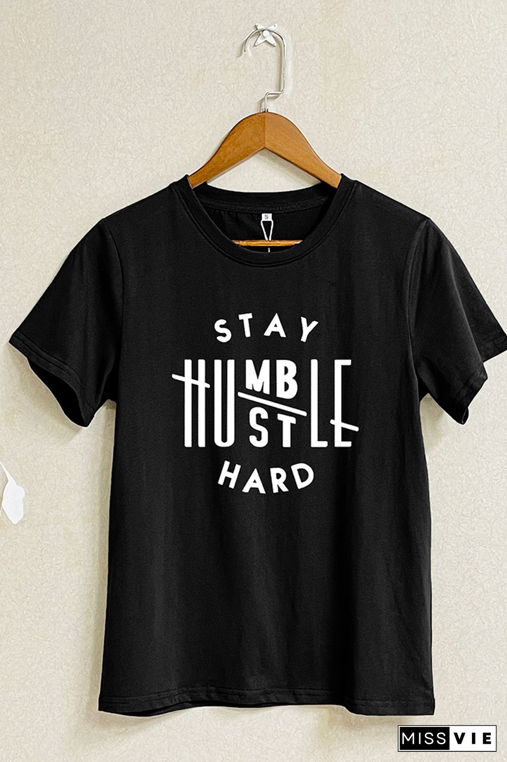 Stay Humble Hustle Hard Short Sleeve Graphic Tee Wholesale