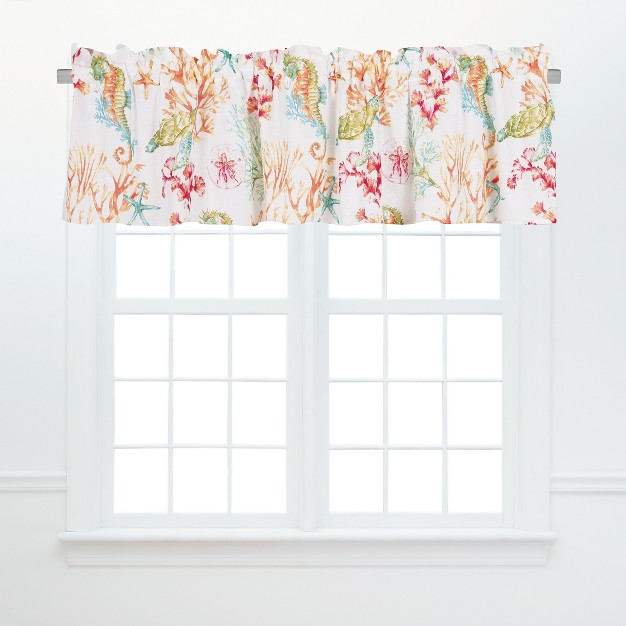 C amp f Home Chandler Cove Cotton White Valance Window Treatment