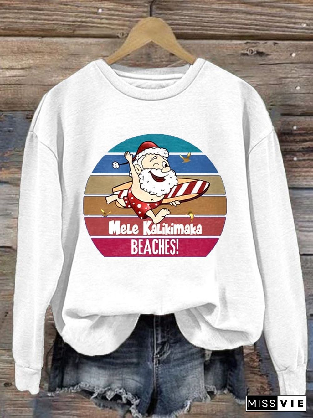 Women'S Christmas Printed Casual Sweatshirt