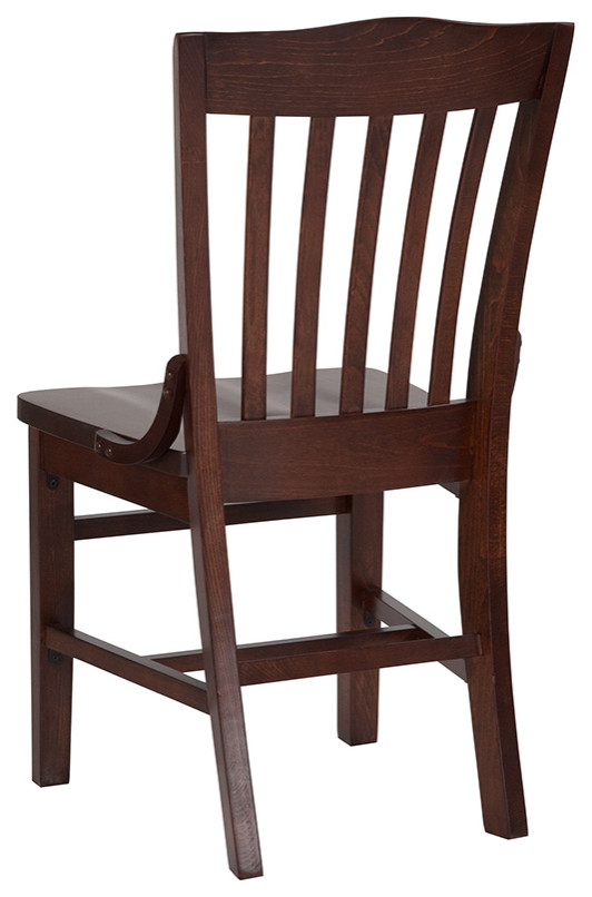 HERCULES Series School House Back Walnut Wood Restaurant Chair   Transitional   Dining Chairs   by First of a Kind USA Inc  Houzz