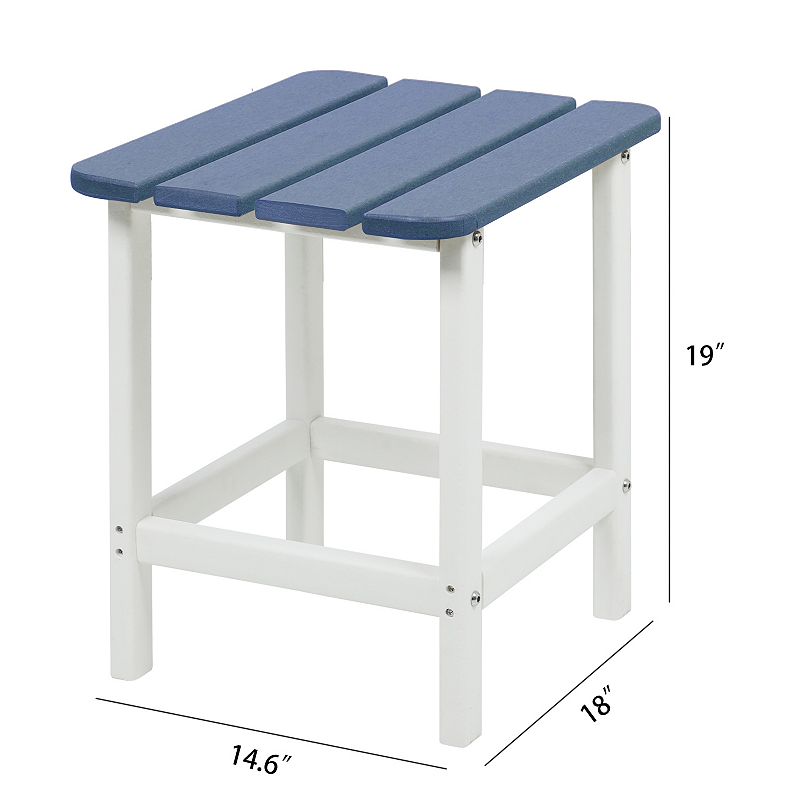 Aoodor Adirondack Square Outdoor Side Table