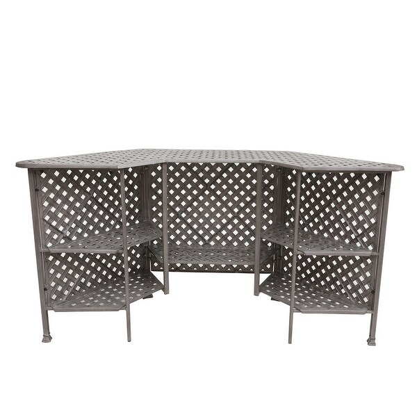 Aged Bronze Aluminum Party Bar Table