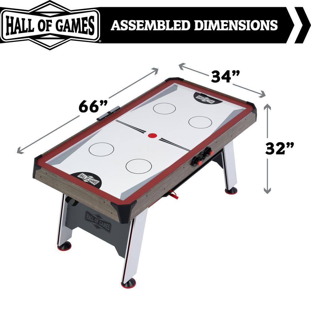 HALL OF GAMES 66 in. Air Powered Hockey with Table Tennis Top AH066Y23003