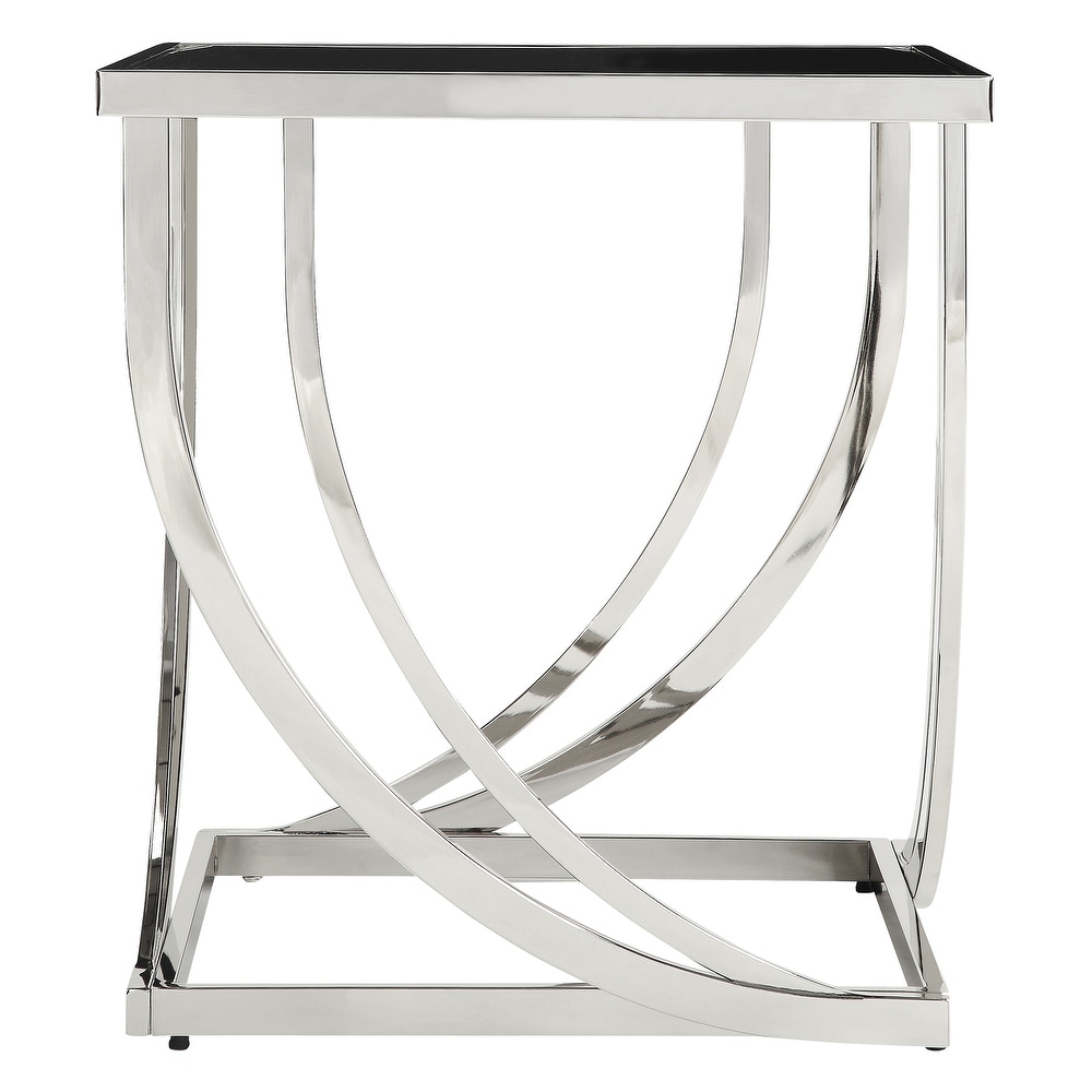 Anson Steel Arch Curved Sculptural Modern End Table by iNSPIRE Q Bold