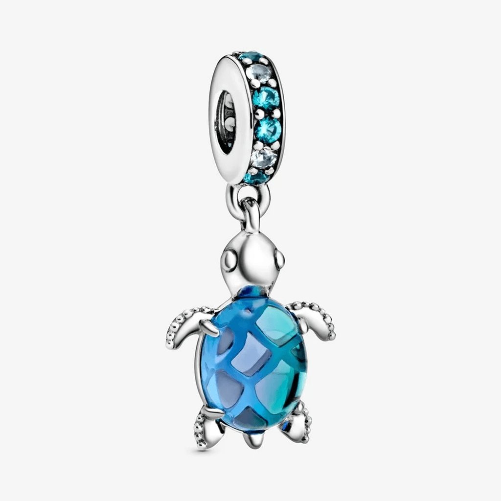 PANDORA  Murano Glass Sea Turtle Dangle Charm