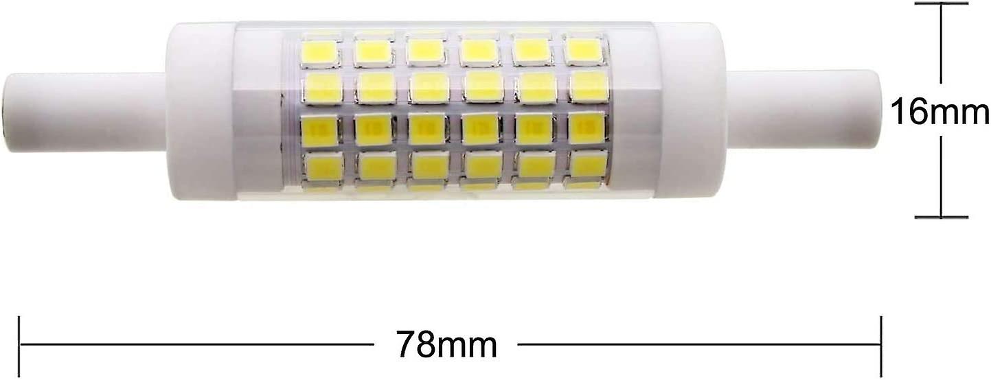 2 Led Bulbs R7s 78 Mm 5w 15 X 78 Mm， Cold White 6000k， 220v