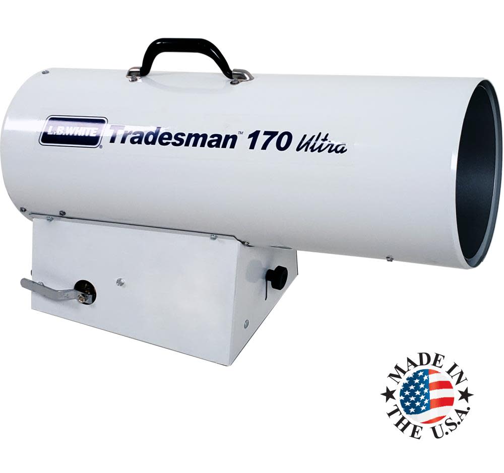 Tradesman® Forced Air Open Flame LP 170K BTU heater， Diagnostic light ;