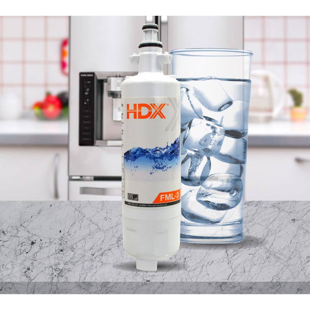 HDX FML-3 Premium Refrigerator Water Filter Replacement Fits LG LT700P 107018