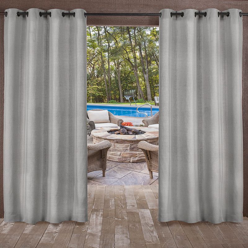 Exclusive Home 2-pack Biscayne Indoor/Outdoor Window Curtain