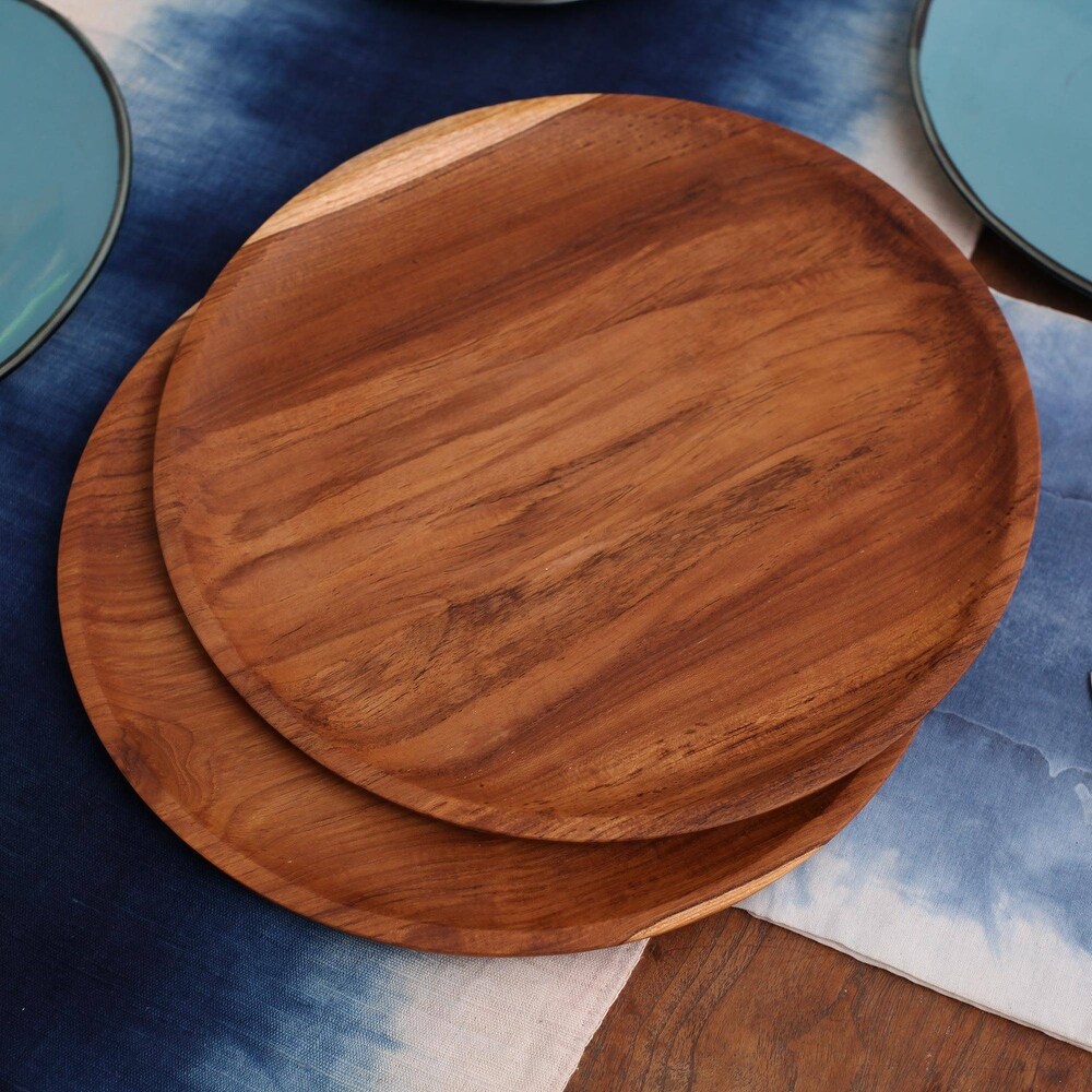 Handmade Natural Appetite Teakwood plates (Indonesia)   0.8\